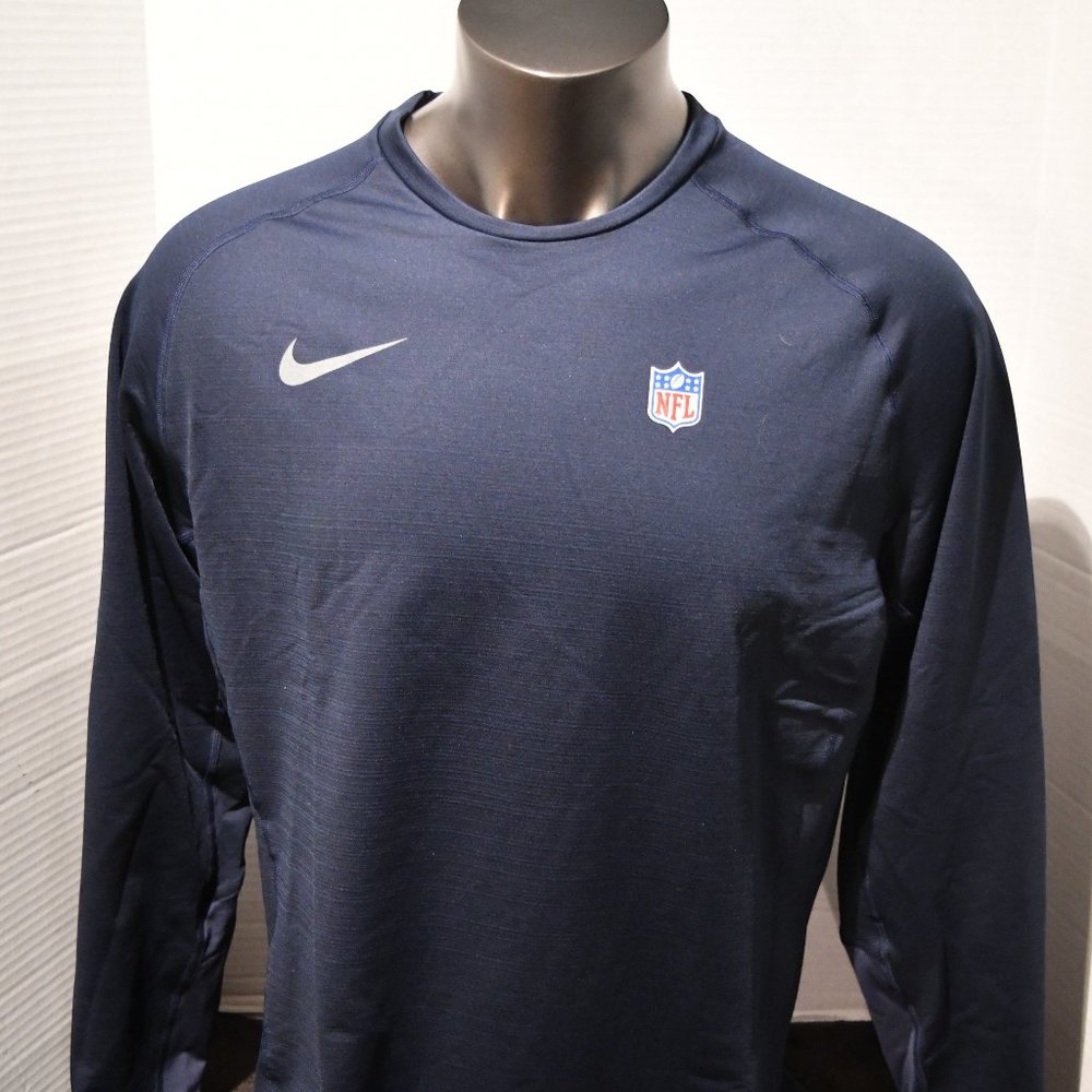 Nike NFL Long Sleeve Navy Slight Compression Shirt New With Tags MRP 65.00 L-4Xl